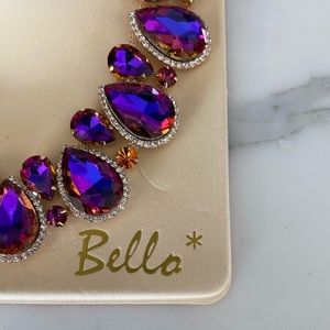 Bella purple necklace & earrings new in package